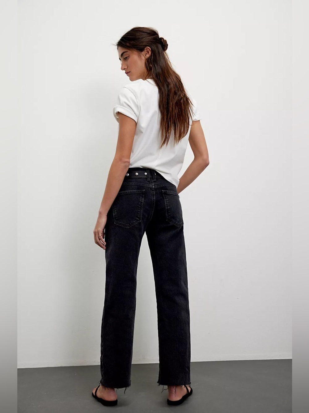 We The Free Risk Taker Mid-Rise Jeans Washed Black Size 26 - Picture 2 of 10